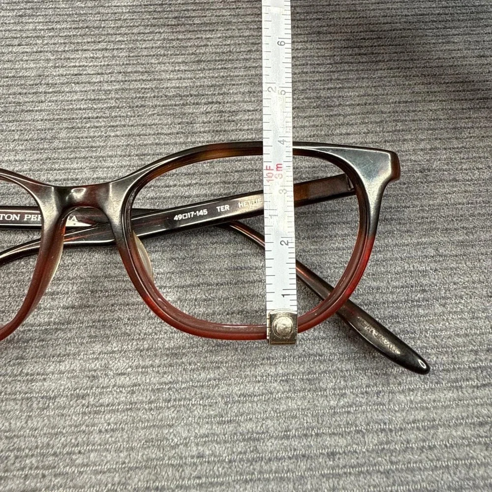 Barton Perreira Hettie TER Tortoise Red‎ Cat Eye Eyeglass Frames 49-17-145 Y2k